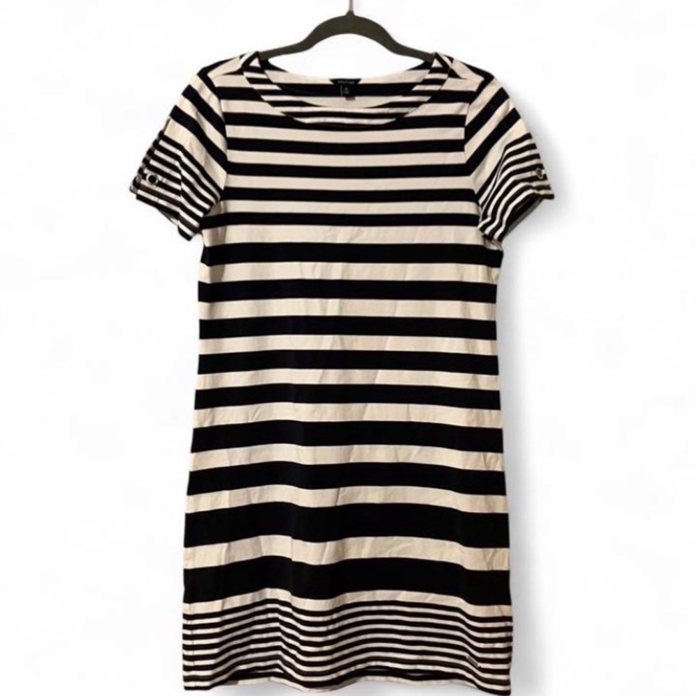 Nautica Navy‎ and White Striped Dress